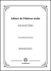 Adieux de l'hotesse arabe in d sharp minor Vocal Solo & Collections sheet music cover